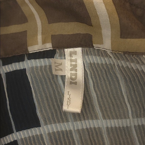 Lindi Sheer Button Front Tunic Blouse Size M - Picture 11 of 12